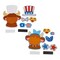 3 3/4" – 4 1/2" Patriotic Cow Characters Magnet Craft Kit Makes 12